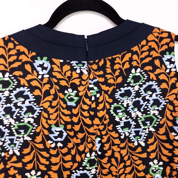 Tory Burch Melanie Linen Floral Print Shift Dress Size 6 Sleeveless Career Fall - Picture 9 of 14